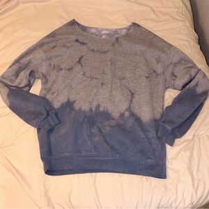 Target Women's Blue and Gray Tie-Dye Sweater